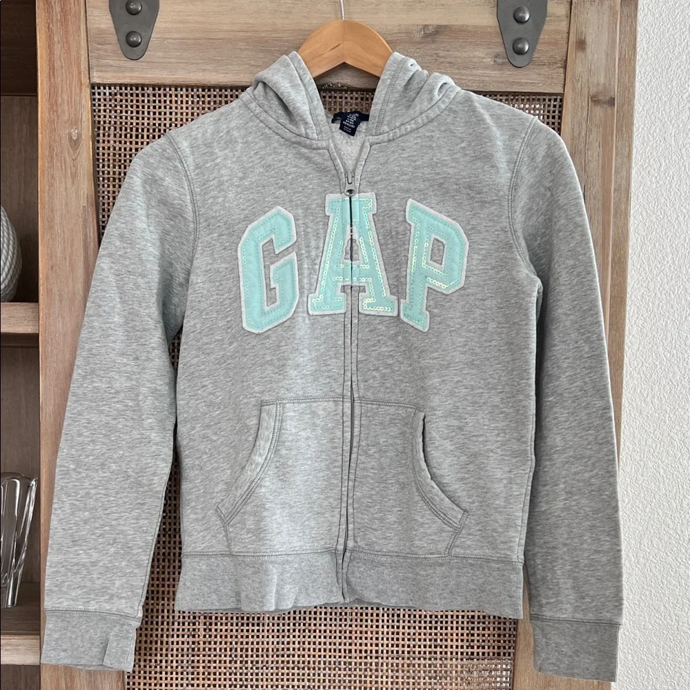GAP Kids Fuchsia Pink and Heather Gray Hoodies